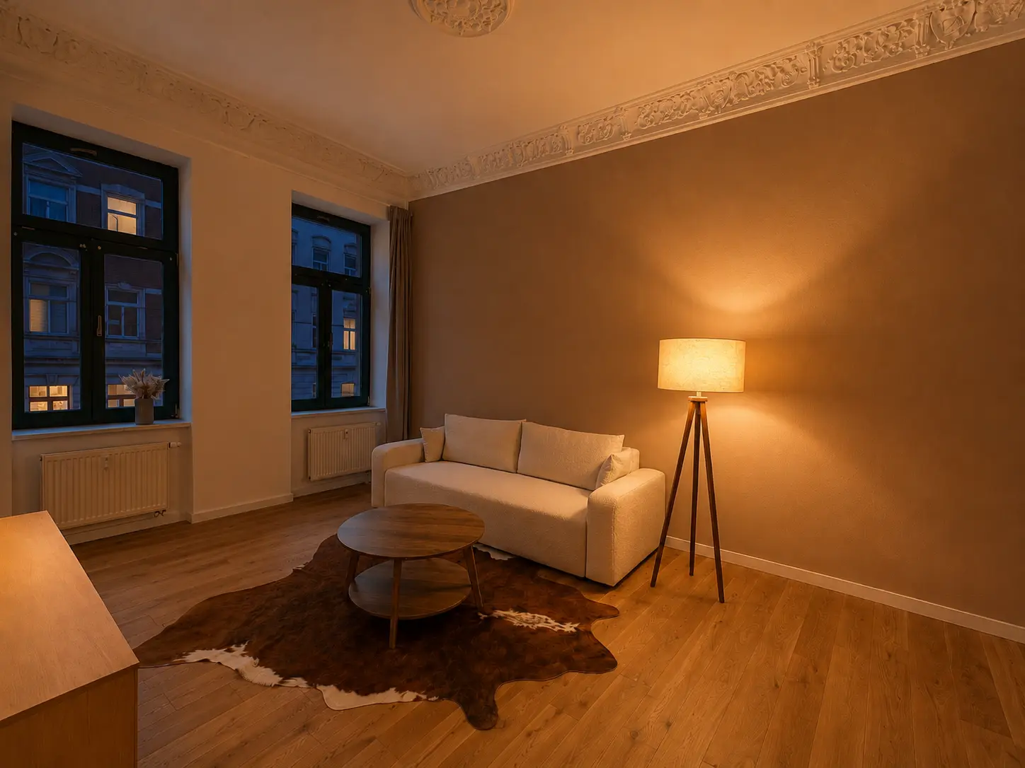 Wohnzimmer der Ferienwohnung in der Helgolandstrasse