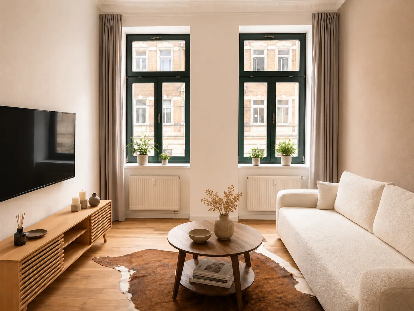 Wohnzimmer der Ferienwohnung in der Helgolandstrasse