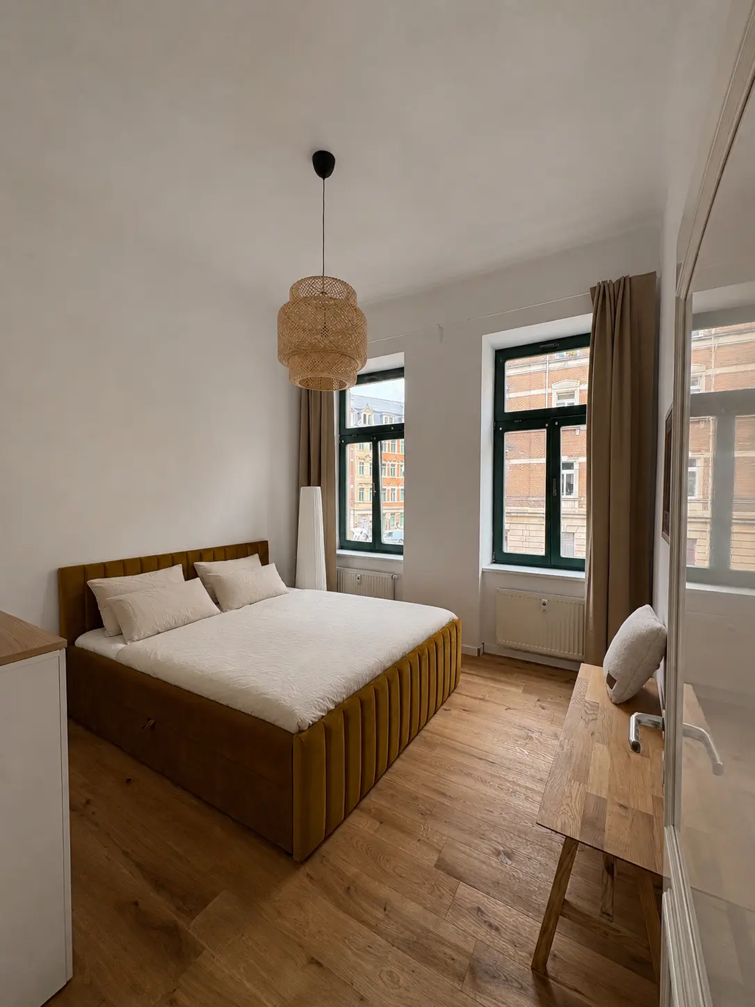 Schlafzimmer der Ferienwohnung in der Helgolandstrasse