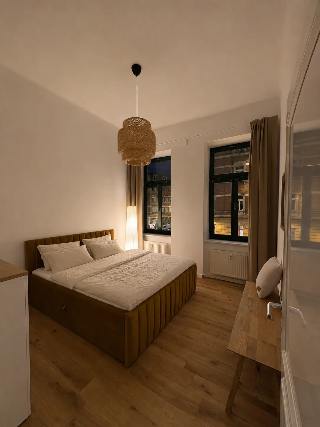 Schlafzimmer der Ferienwohnung in der Helgolandstrasse
